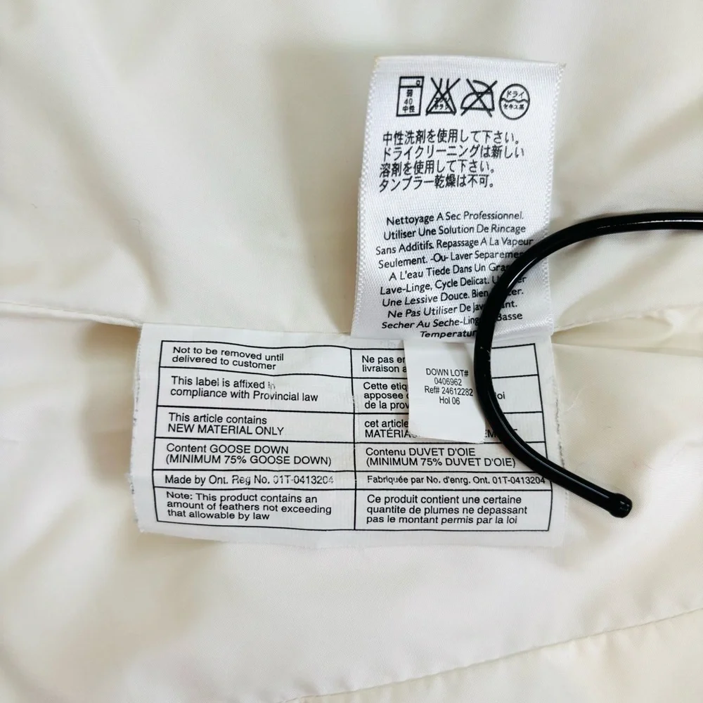 Eddie Bauer Y2K white sportsman goose down zip up quilted jacket puffer coat M/T